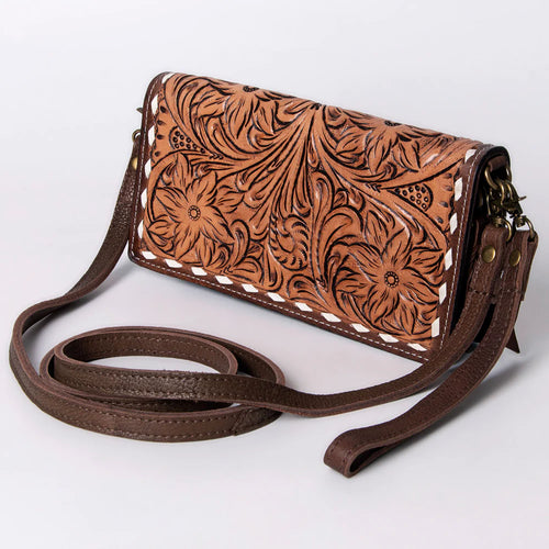 Tooled Buck Stiched Purse/Wristlet