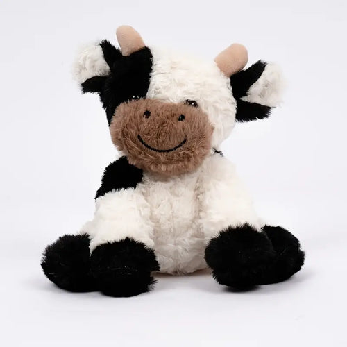 9.8in Cute Cow Doll Cute Long Hair Soft Sitting Cow Pillow Stuffed Animal